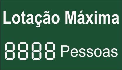 PLACA INDICATIVA LOTAÇÃO MÁXIMA (PERSONALIZÁVEL)