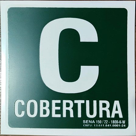 PLACA INDICATIVA DE COBERTURA