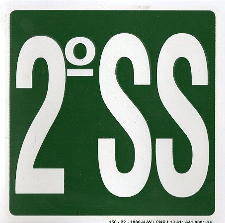 PLACA INDICATIVA - 2° SUBSOLO