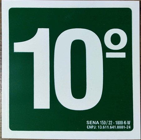 PLACA INDICATIVA DE 10° ANDAR