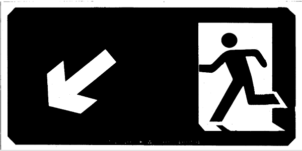 PLACA INDICATIVA - RAMPA SOBE À ESQUERDA