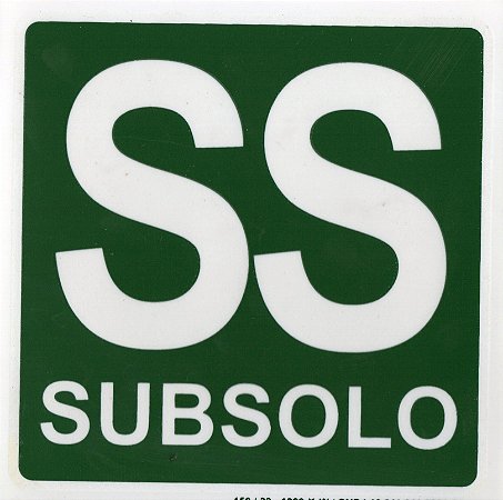 PLACA INDICATIVA - SUBSOLO