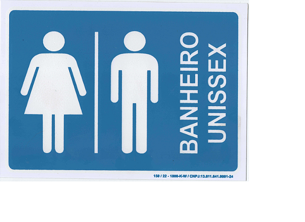 PLACA INDICATIVA - BANHEIRO UNISSEX