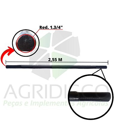 0511060803 EIXO REDONDO Ø 1.1/2" X 2,55 M (MODELO ANTIGO) (CIVEMASA)