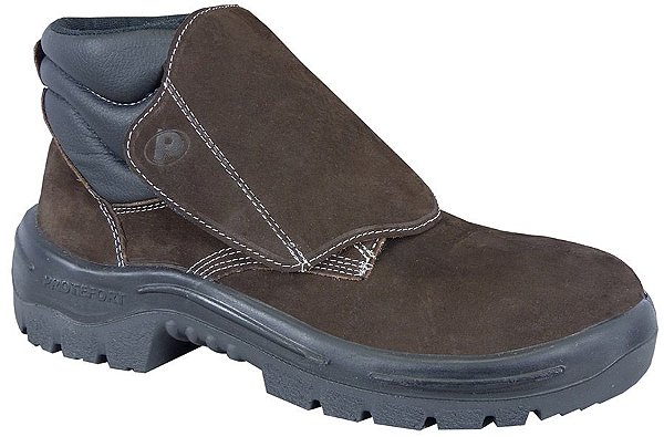 BOTA NOBUCK VELCRO MARROM PVC - PROTEFORT - C.A 42466