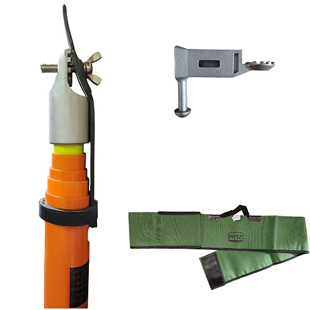 Vara De Manobra Telescópica Medição 5 Elementos VTT-1/5m Com Sacola e Cabeçote