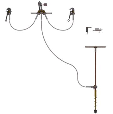 ATR09734A-2 Conjunto Aterramento Temporário Rede Distribuição MT - (cabo de aterramento em alumínio)
