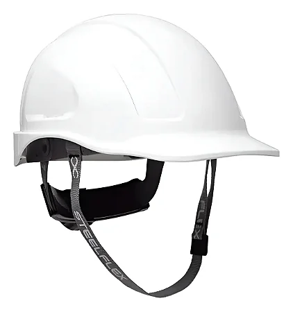 Capacete Steelflex Turtle Branco com Aba Frontal, Suspensão, Catraca e Jugular - CA 35983