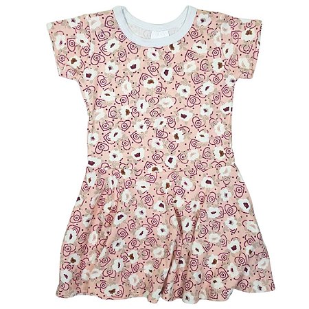 vestido infantil com flores