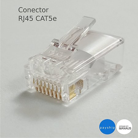 Conector de cabo de rede rj45 cat5e mxt Manaus - 300 unidades