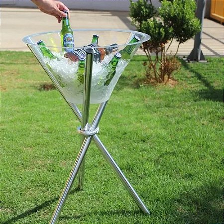 Champanheira de Chão Tripé Acrílico