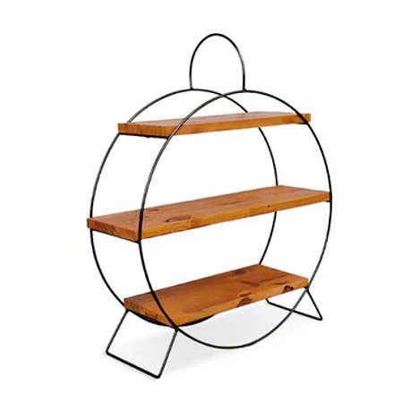 Estante Rustica Redonda 3 Andares