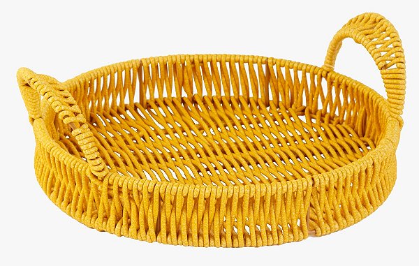BANDEJA RED. RATTAN INSPIRED 24CM