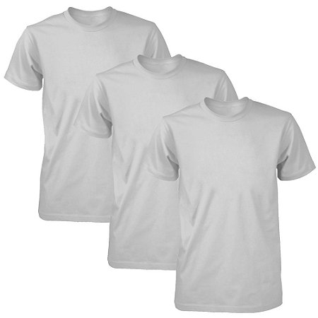 Kit com 3 Camisetas Masculina Dry Fit Part.B Cinza