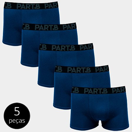 Kit Cueca Boxer Part.B Truck 5 Peças Azul