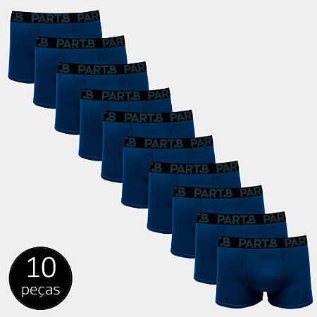 Kit Cueca Boxer Part.B Truck 10 Peças Azul