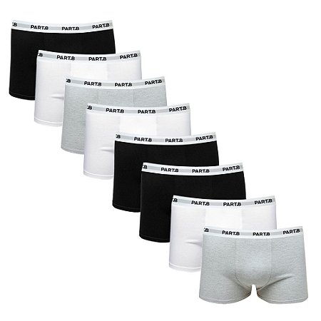 Kit Cueca Boxer Part.B Soft 8 Peças Colors