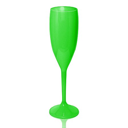 Taça Champagne Verde Limão 170ml - Poliestireno Acrílico PS