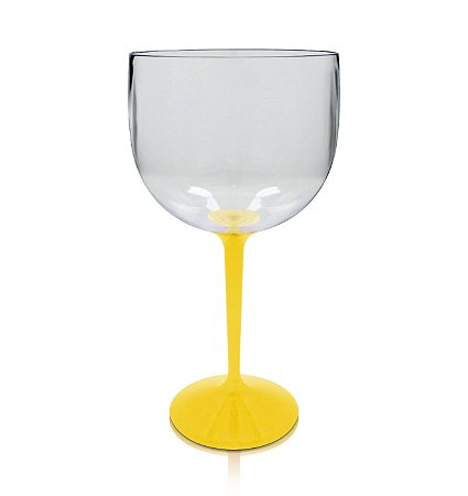 Taça de Gin Bicolor Amarela - Acrilico PS