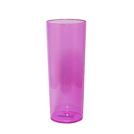 Copo Long Drink Tubo Roxo para festas 300ml - Poliestireno Acrilico PS