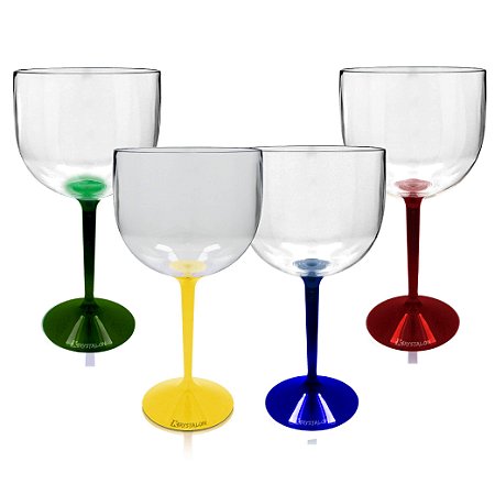 Kit 4 Taças Gin Bicolor - Coloridas