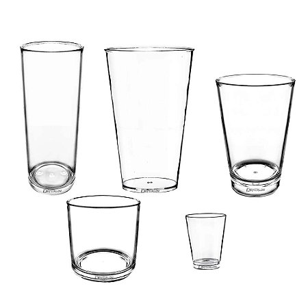 Kit Copo Acrilico Grosso e Resistente (30 peças)