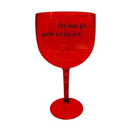 Taça Gin Acrilico - Vermelha Casal