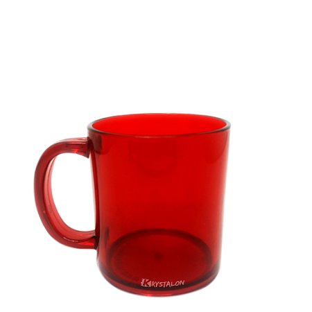 Caneca de Café Vermelha 300ml - Policarbonato - ESTOQUE LIMITADO