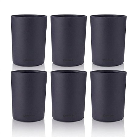 Kit 6 Copos Azul Escuro 200ml Polipropileno( Plástico Durável )