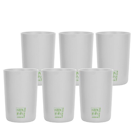 Green Cups 200ml -  Kit 6 Copo Eco Cana de Açúcar