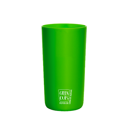 Copo Reutilizavel Personalizado 500ml - Green Cups® Cana de Açúcar Verde