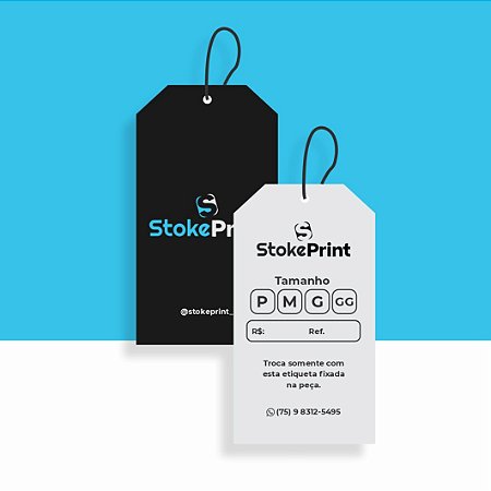 TAG PARA ROUPA PERSONALIZADA 8,8x4,8cm 02P9
