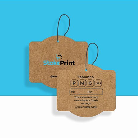 TAG KRAFT PARA ROUPA PERSONALIZADA 5,3x4,8cm 10P2
