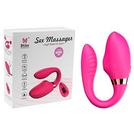 MASSAGEADOR VIBRADOR DE CASAL COM PULSAÇAO PINK DIBE II