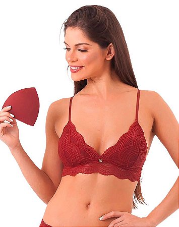 SUTIA TOP COM BOJO REMOVIVEL EM RENDA NAYANE