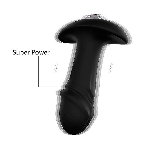 PLUG ANAL COM VIBRO STAR EM SILICONE EXTRA MACIO S HANDE