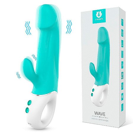 VIBRADOR LUXO PONTO G E CLÍTORIS 9 VIBRAÇÕES WAVE S HANDE