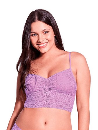 SUTIA TOP ALONGADO COM BOJO REMOVIVEL EM RENDA HOPE