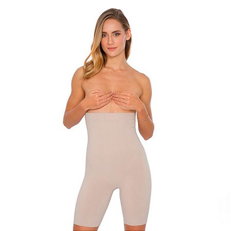 CALCINHA ALTA COM PERNAS BERMUDA MODELADORA PLIE 50069