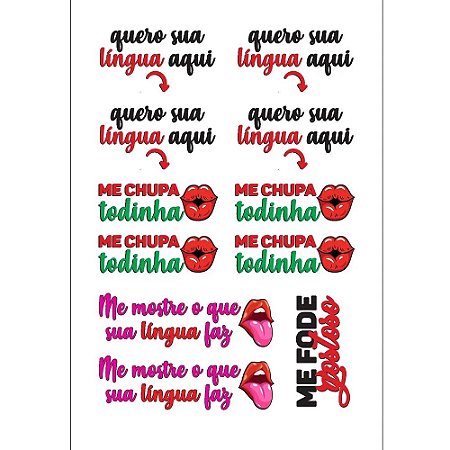 TATUAGEM INTIMA TEMPORÁRIA ME CHUPA 10X15CM GTOYS