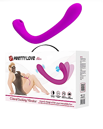 VIBRADOR DE PONTO G E CLITORIS COM SUCCAO ALEX PRETTY LOVE