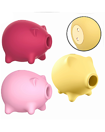 VIBRADOR DE PULSACAO FORMATO PORQUINHO RECARREGAVEL PEPPA SI