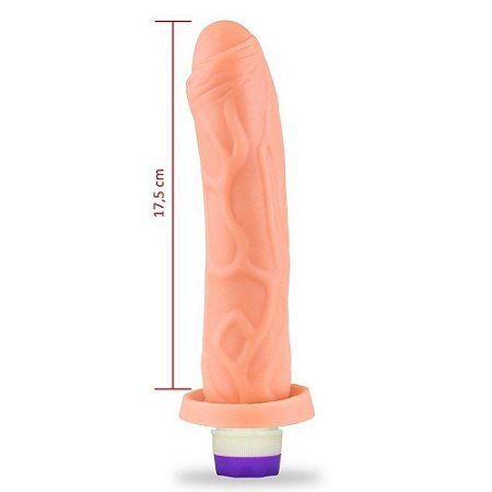 PROTESE FOGO DA PAIXAO COM VIBRO INTERNO 18X4,5CM HOT FLOWER