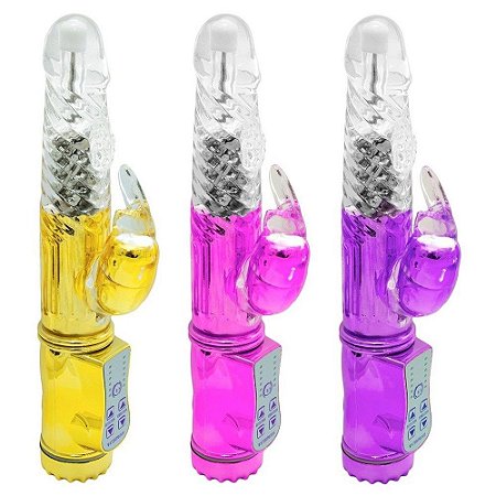 VIBRADOR ROTATIVO RABBIT 36 VIBRAÇÕES ESTIMULADOR CLITORIS