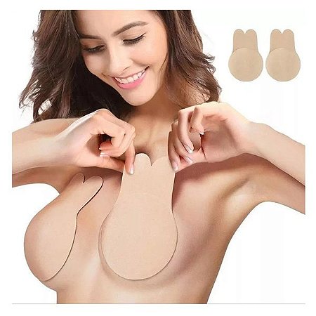 SUTIÃ ADESIVO LEVANTA OS SEIOS ORELHA DE COELHO NUDE