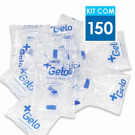 Gelo Gel Artificial Flexível +Gelo 65g Caixa Com 150 Unidades