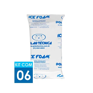 Gelo Artificial Espuma Ice Foam 400g - Kit com 06 unidades