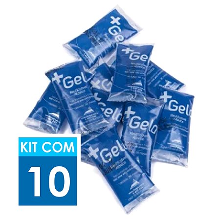 Gelo Gel Artificial Flexível +Gelo 15g | Kit com 10 unidades