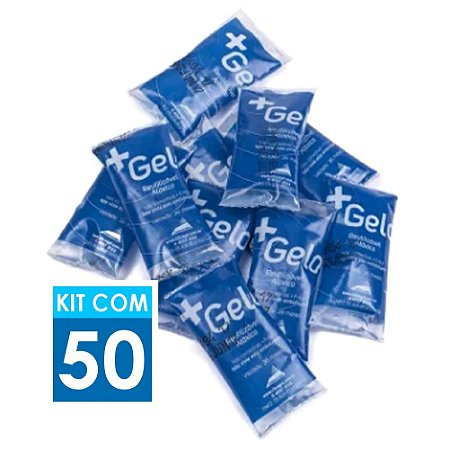 Gelo Gel Artificial Flexível +Gelo 15g I Kit com 50 un