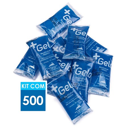 Gelo Gel Artificial Flexível +Gelo 15g I Caixa Com 500 un